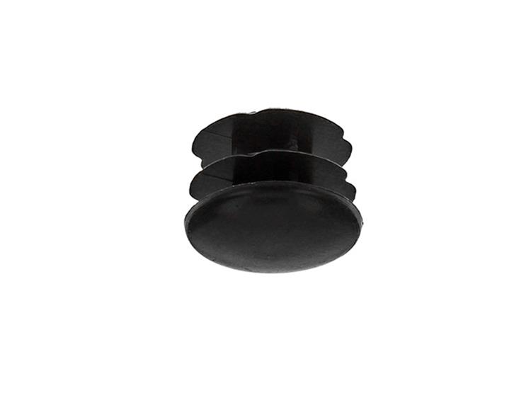 Embout rentrant plastique noir rond Ø16mm (4 pièces)