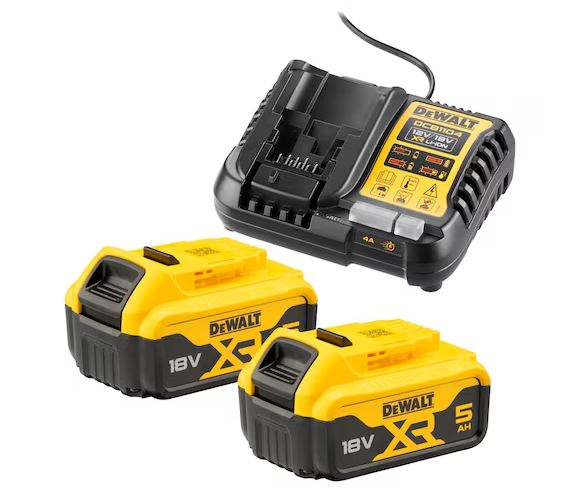 DeWalt 18V XR accu starterpack: 2x DCB184 accu + XR multivoltage lader