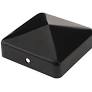 Chapeau pour poteau en bois  noir 71X71X35mm