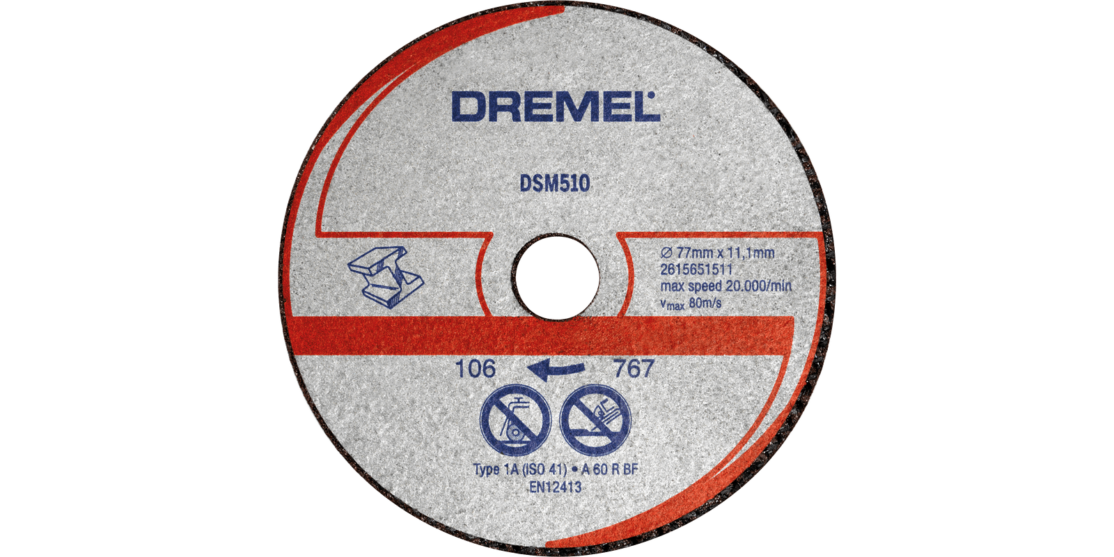 Disque à tronçonner pour métal et plastique, pour DREMEL® DSM20 (DSM510)