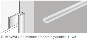 Dumawall Alu Wit afboordingsprofiel U (voor DW+/XL)