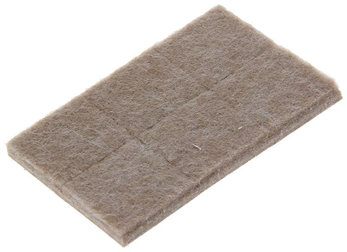 Super-vilt zelfklevend beige 25x25mm (12 stuks)