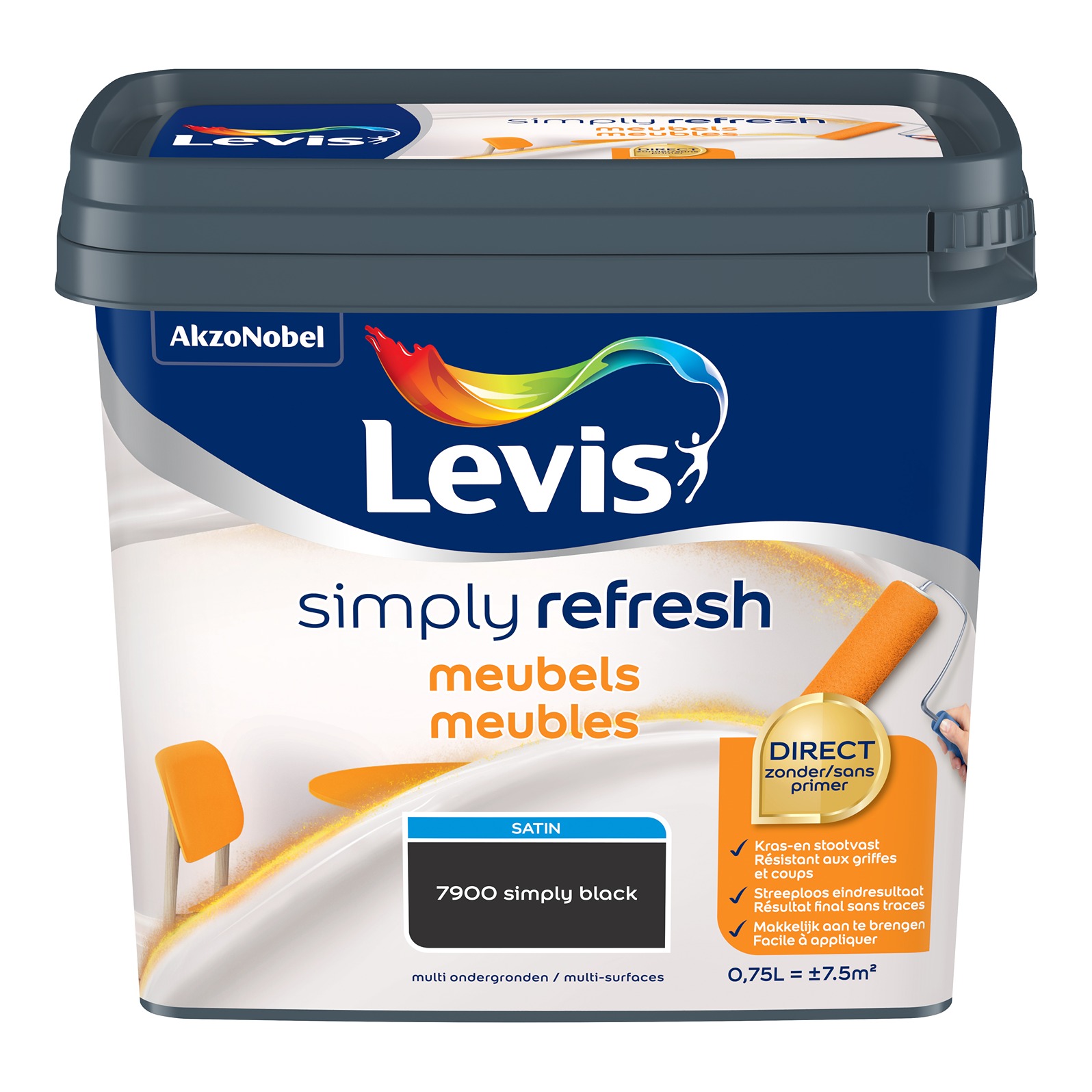 Levis Simply Refresh Meubles Satin Black 0.75l