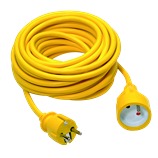 RALLONGE 3G1.5 PVC 10M JAUNE