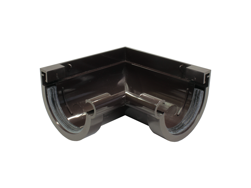 Angle d'intérieur pour gouttière PVC G80 gris clair