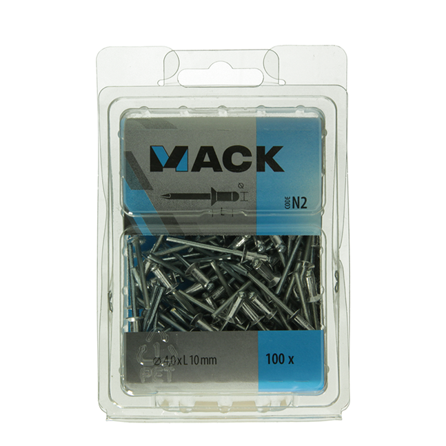 Mack rivets aveugle aluminium Ø4,0x10mm (100pcs)