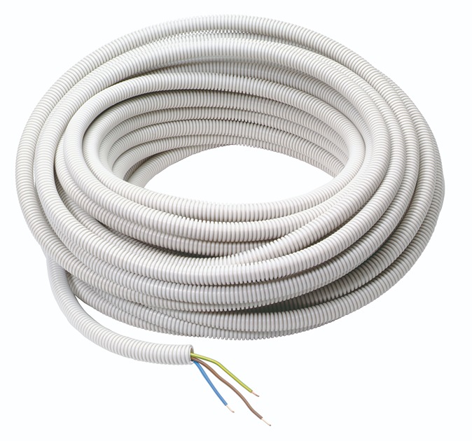 Tube d'installation flexible pré-câblé 5G1.5mm² 25m