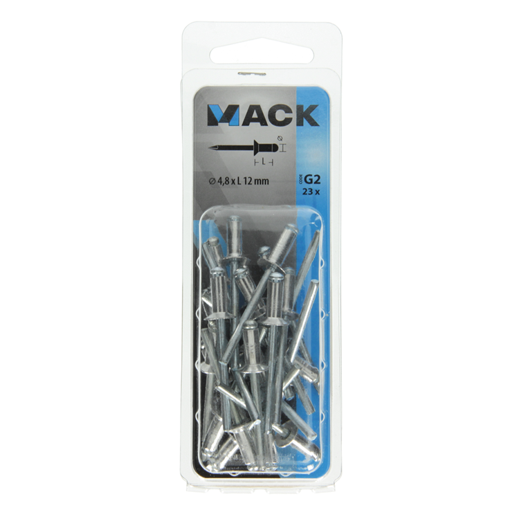 Mack rivets aveugle aluminium Ø4,8x12mm (23pcs)