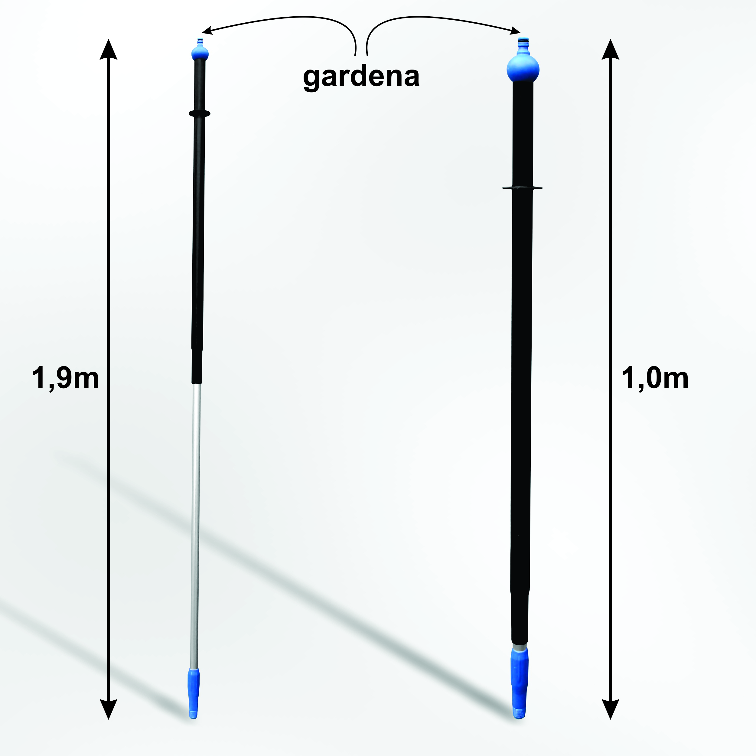 Manche Télescop.Alu/Plast.+Apprivis.D'eau 1,0-1,9m