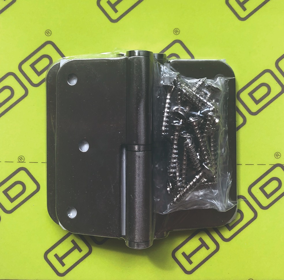 Paumelle Skin HDD 80x80x2,5mm Inox 201 Gauche (3 pces + vis)