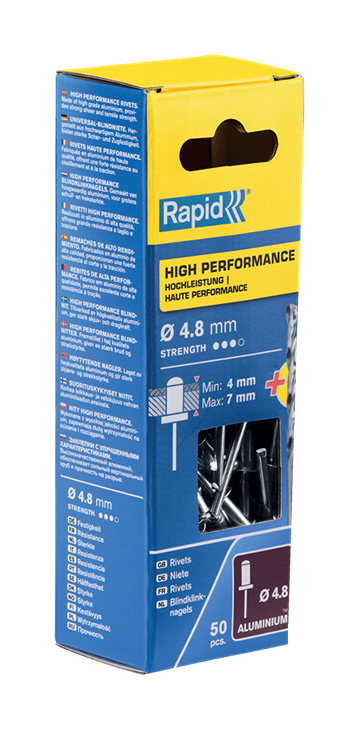 Rapid rivets aveugles high performance Ø4.8x10mm + foret  (50pcs)