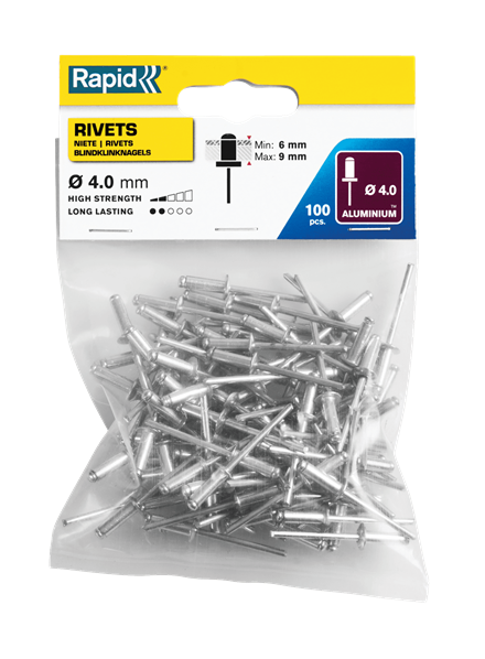 Rapid rivets aveugles standard Ø4x12mm (100pcs)