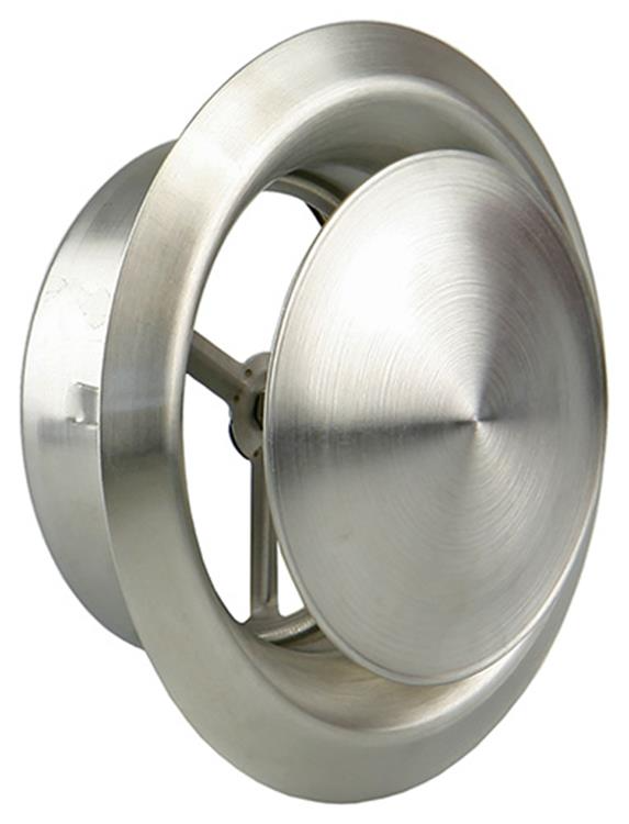 Renson soupape d'aspiration réglable inox 636 couleur inox Ø150mm