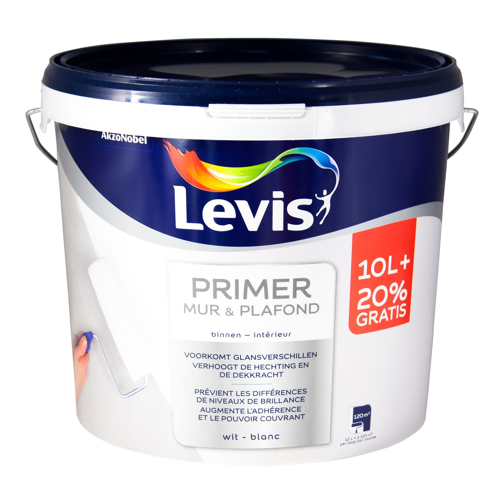 Levis Primer Mur & Plafond 12l Wit
