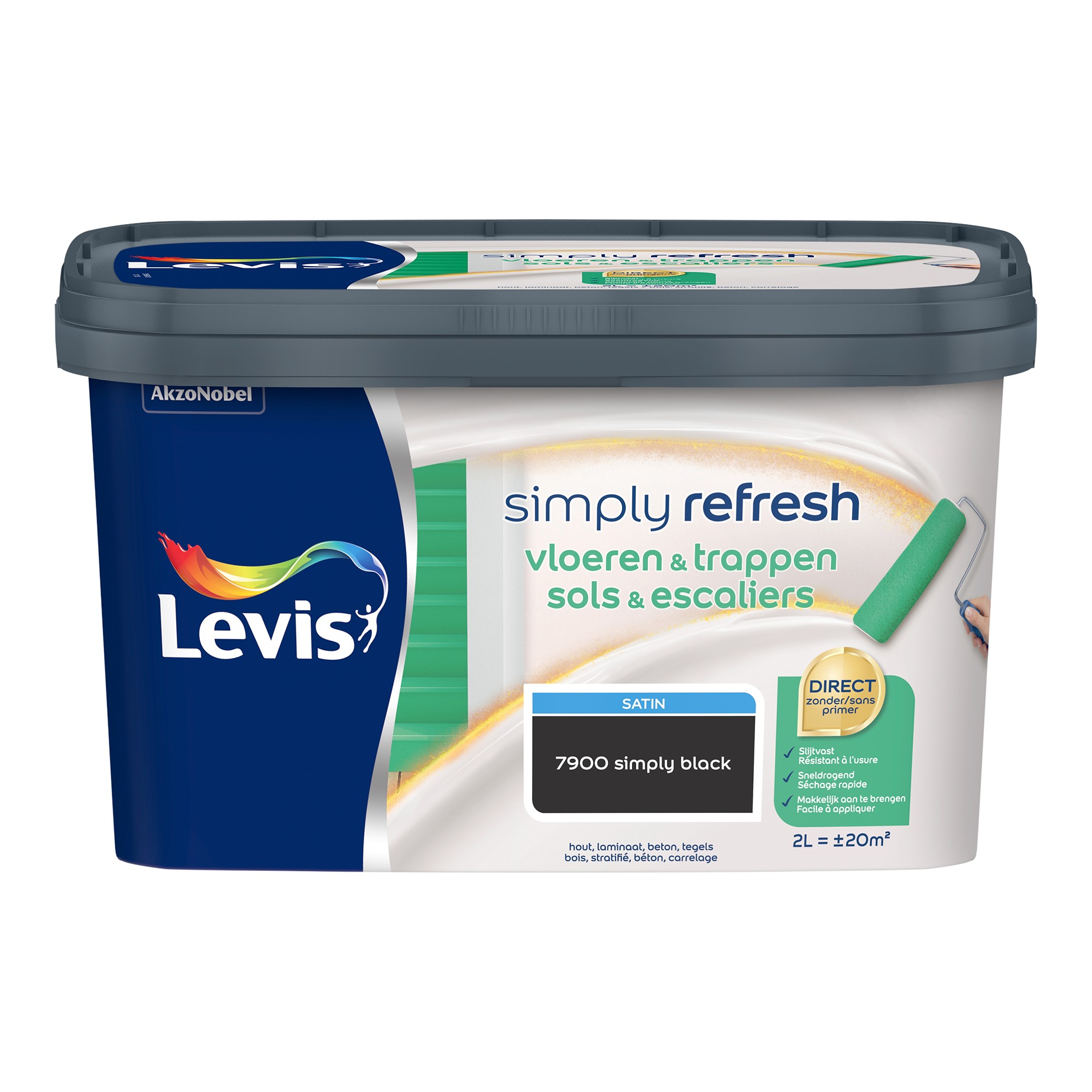 Levis Simply Refresh Vloeren & Trappen Satin 2l Black