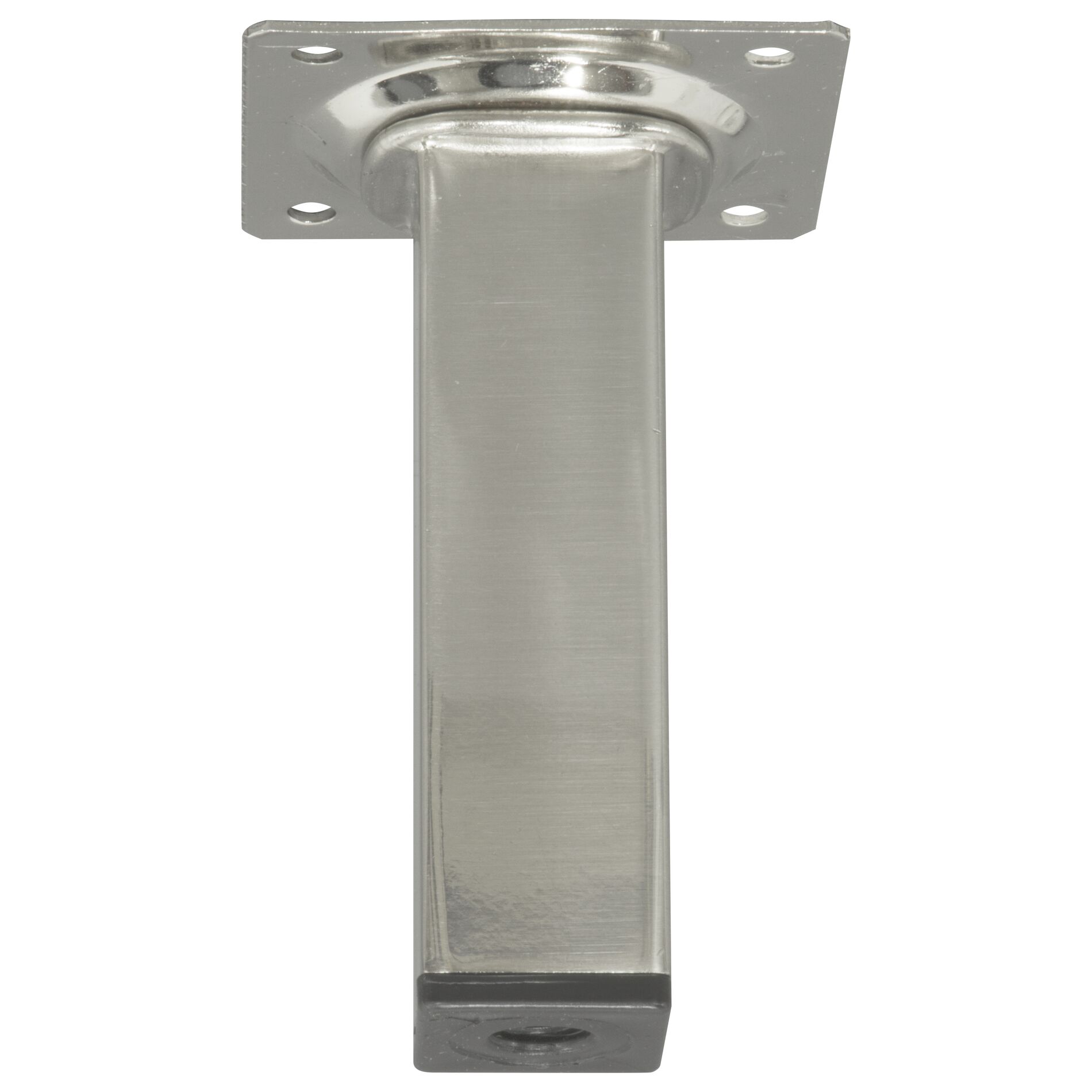 Pied carré inox look 25x25mm, 10cm