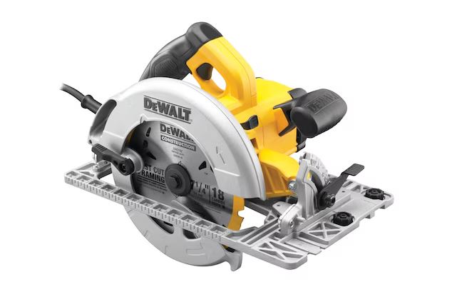DeWalt 1600W cirkelzaag 61mm met zaagzool voor geleiderail