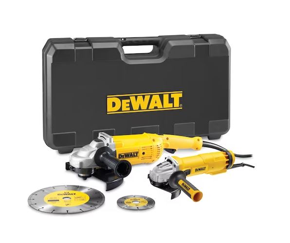 DeWalt set meuleuses d'angle 125/230mm + 2 disques