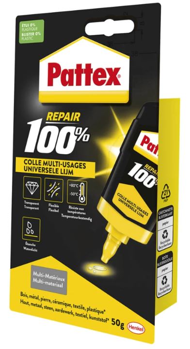 Pattex 100% Colle Flacon 100g - Nouvel Emballage