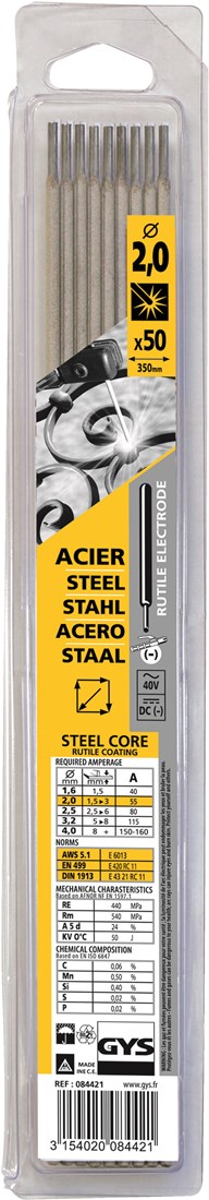 Électrodes GYS en acier O1.6mm 17 pièces