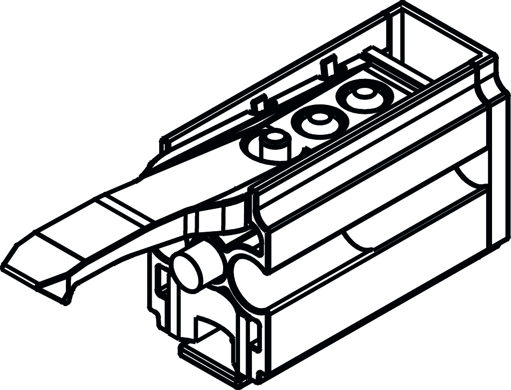 Hawa junior 80/100 stopper voor schuifdeursysteem