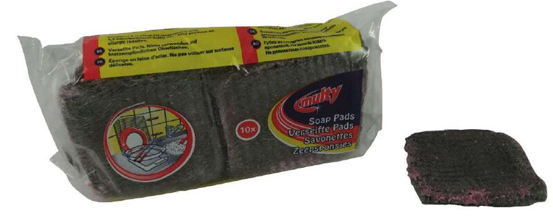 Multy éponges paille de fer savonnées 10 pièces