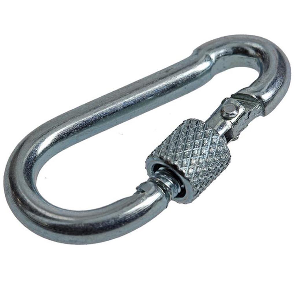 MACK 1 KARABIJNHAAK + MOER VERZINKT 4MM K