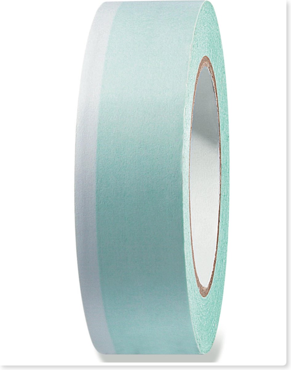 9625 doublecover maskeertape 25mmx25m groen-wit