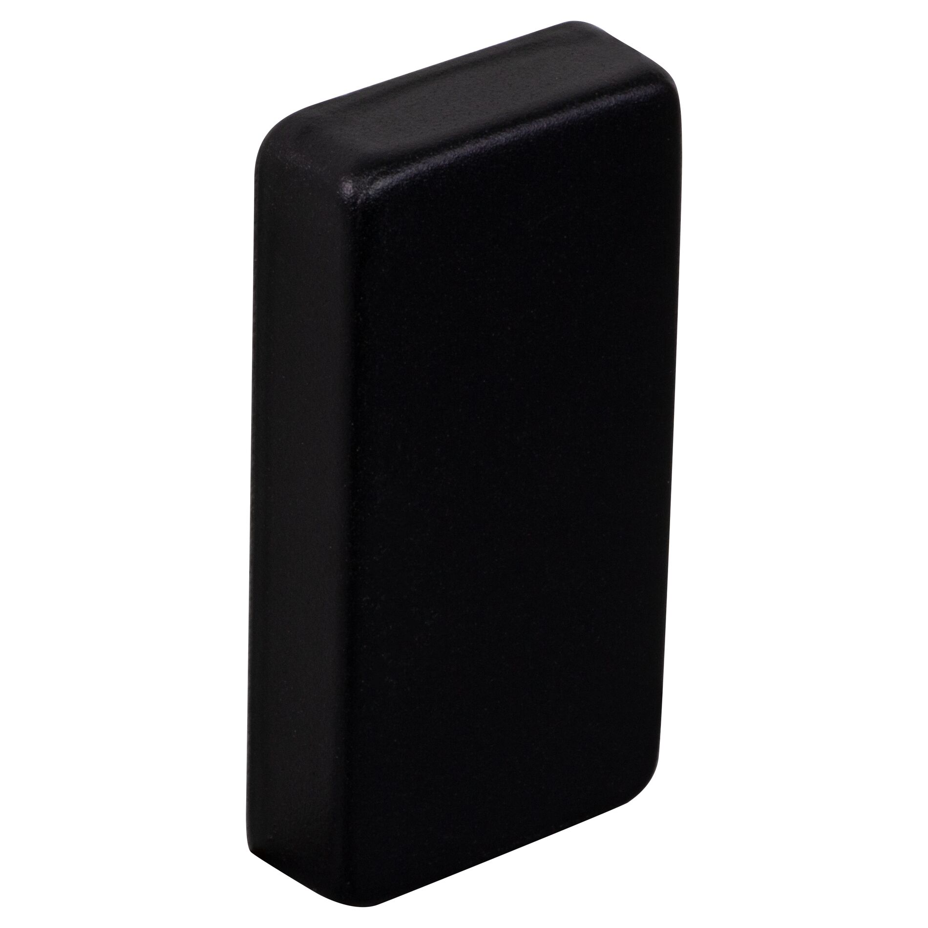 Cando Eindkap Trapleuning Rechthoekig Mat Zwart 25x20mm - 2 Stuks