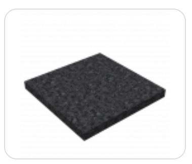 Duofuse terrasse - Dalle de protection en caoutchouc 90x90x8mm pour construction avec lambourdes en aluminium (50 pièces)
