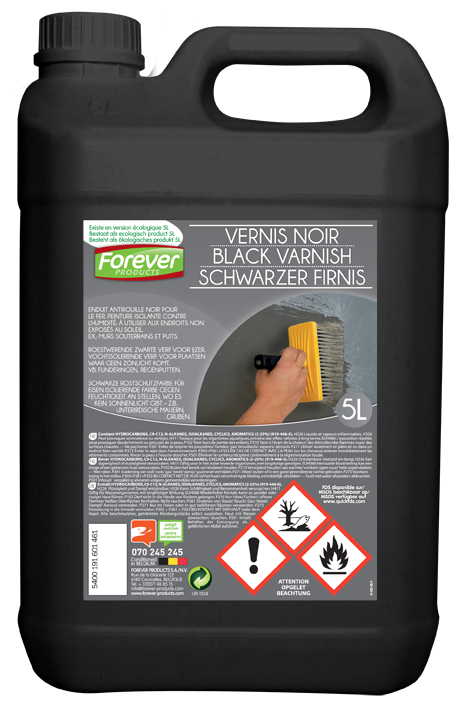 Vernis noir permanent 5 l