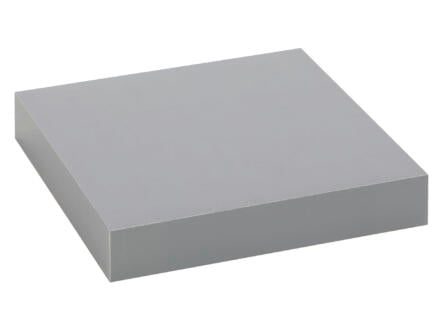 Wandtablet 23 cm grijs blinkend