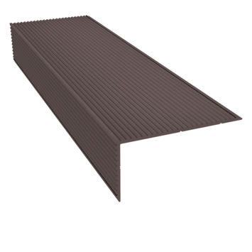 Duofuse terras - Aluminium L-profiel 76x37mm - 4m wenge brown