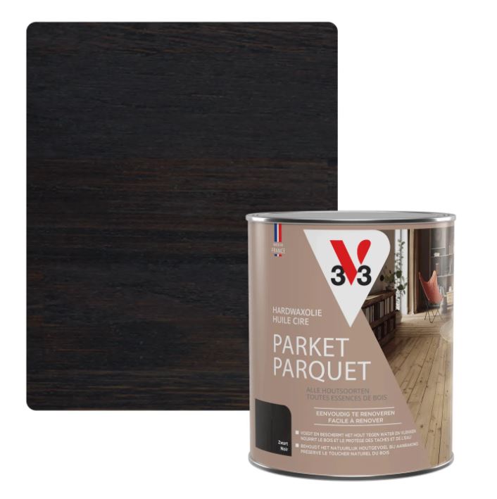 V33 Huile Cire Parquet Deco Noir Mat 2,5L