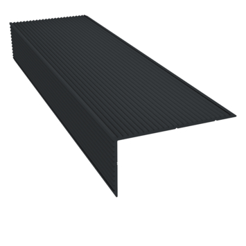 Duofuse terras - Aluminium L-profiel 76x37mm - 4m graphite black