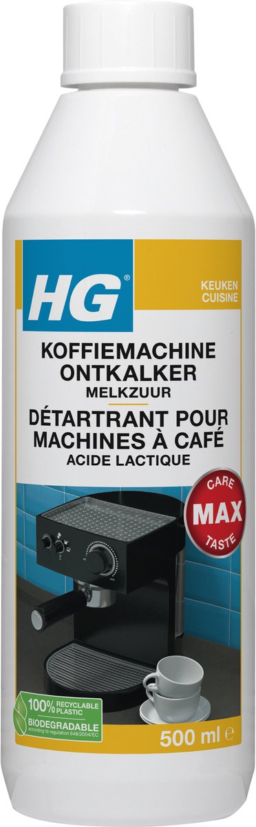 HG ontkalker voor espresso- en padkoffiezetapparaten melkzuur