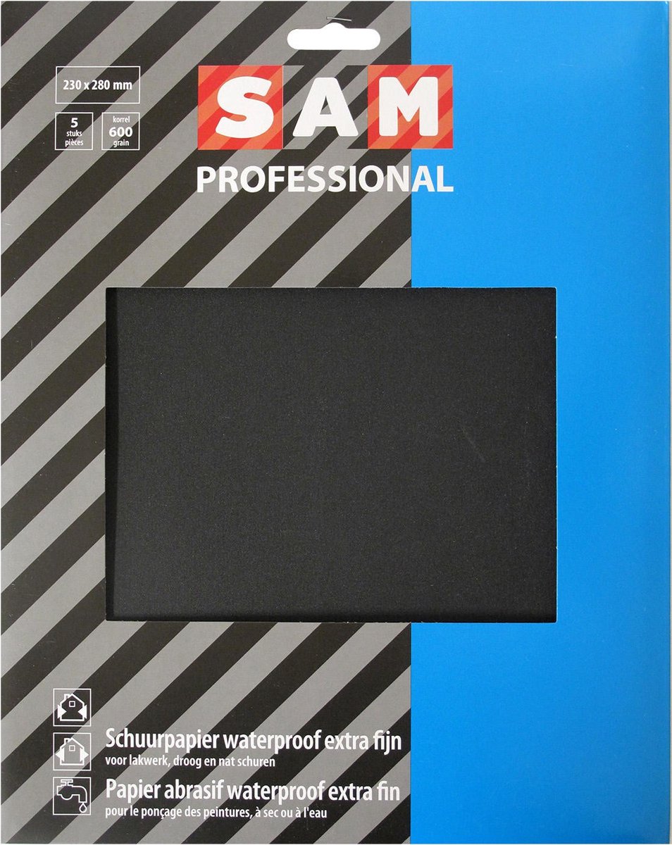 SAM papier abrasif pour eau 5 pièces 280